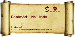 Dombrádi Melinda névjegykártya
