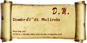 Dombrádi Melinda névjegykártya