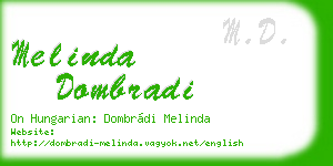 melinda dombradi business card