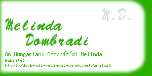 melinda dombradi business card